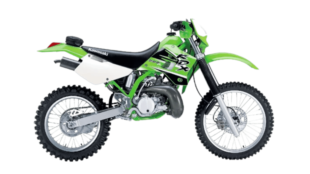 Green KDX 220 dirt bike