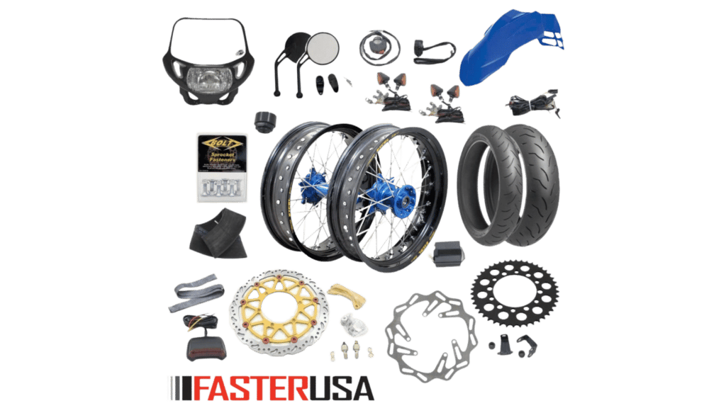 Parts from yamaha yz450f supermoto kit from FasterUSA