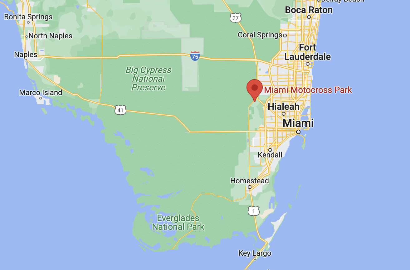 Miami Motocross Park map